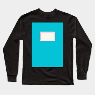 Back to School Bright Teal Blue Long Sleeve T-Shirt